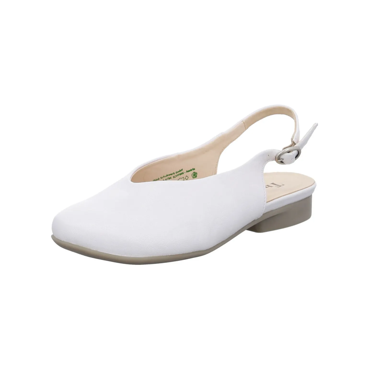 Think chaussures Ballerines | Escarpins | Escarpins sling Guad 2 blanc